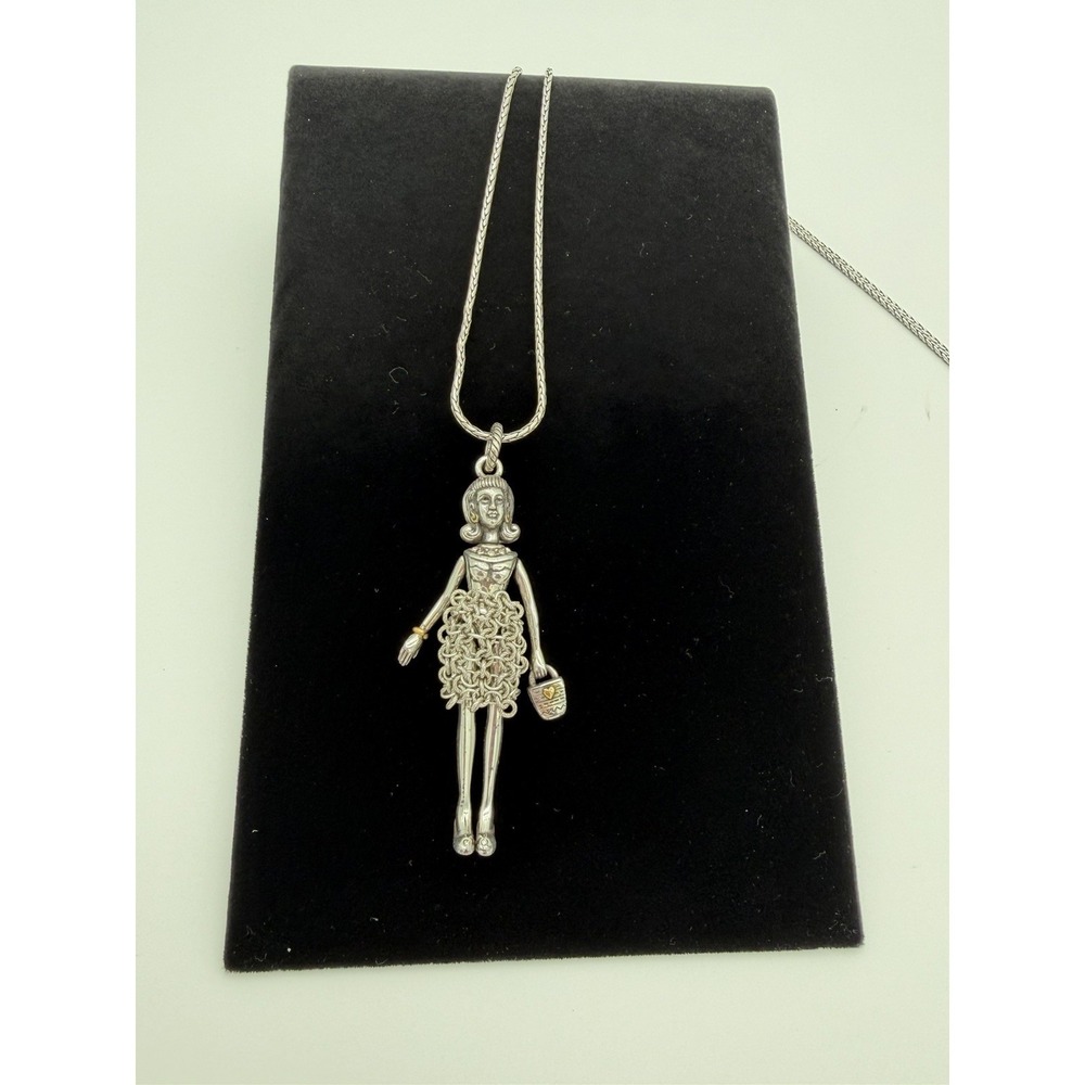 Brighton Shopping Lady Diva Doll Long Necklace RARE RETIRED Whimsical‎